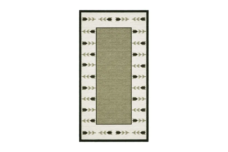 Tulpan tasokudottu matto 80x150 cm, Vihreä