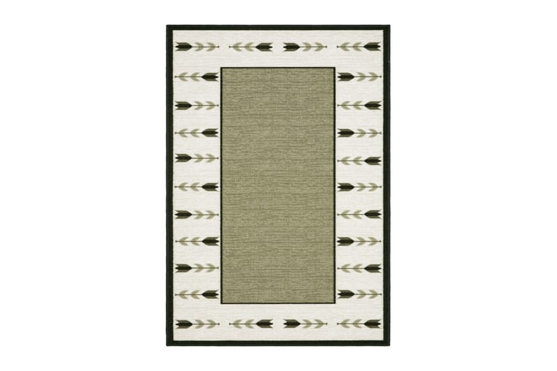 Tulpan tasokudottu matto 160x230 cm, Vihreä