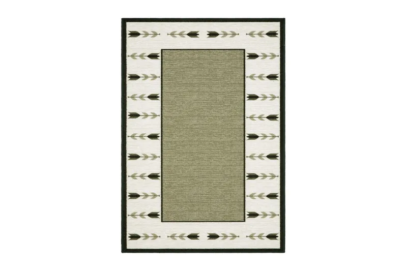 Tulpan tasokudottu matto 160x230 cm, Vihreä