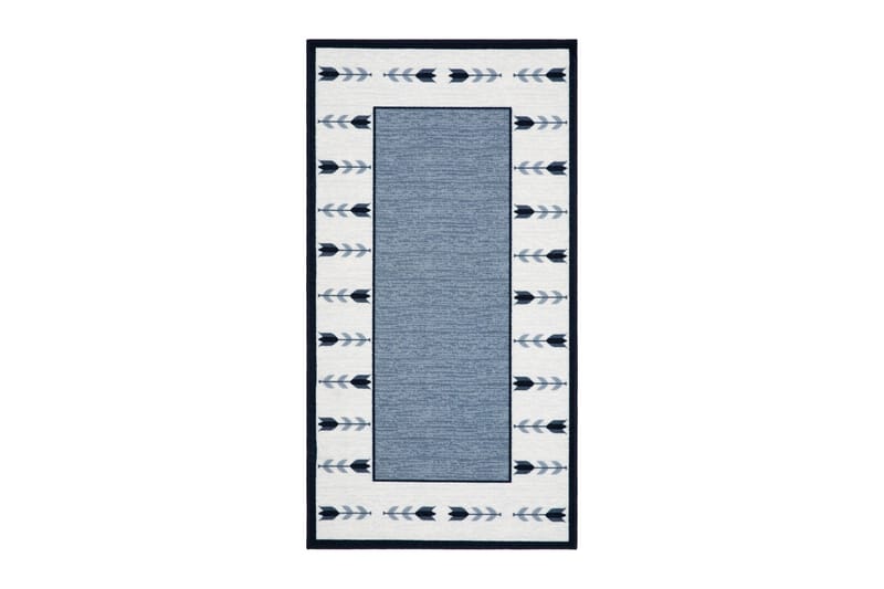 Tulpan tasokudottu matto 57x200 cm, Sininen