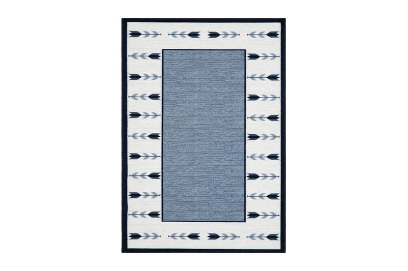 Tulpan tasokudottu matto 160x230 cm, Sininen