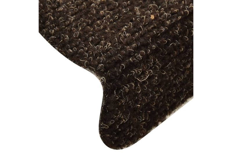 Itsekiinnittyvät porrasmatot 5 kpl tummanruskea 56x17x3 cm - Ruskea - Kodintekstiilit & matot - Matto - Erikoismatto - Porrasmatto