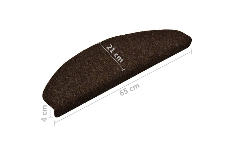 Itsekiinnittyvät porrasmatot 10 kpl m 65x21x4cm neulahuopa - Ruskea - Kodintekstiilit & matot - Matto - Erikoismatto - Porrasmatto