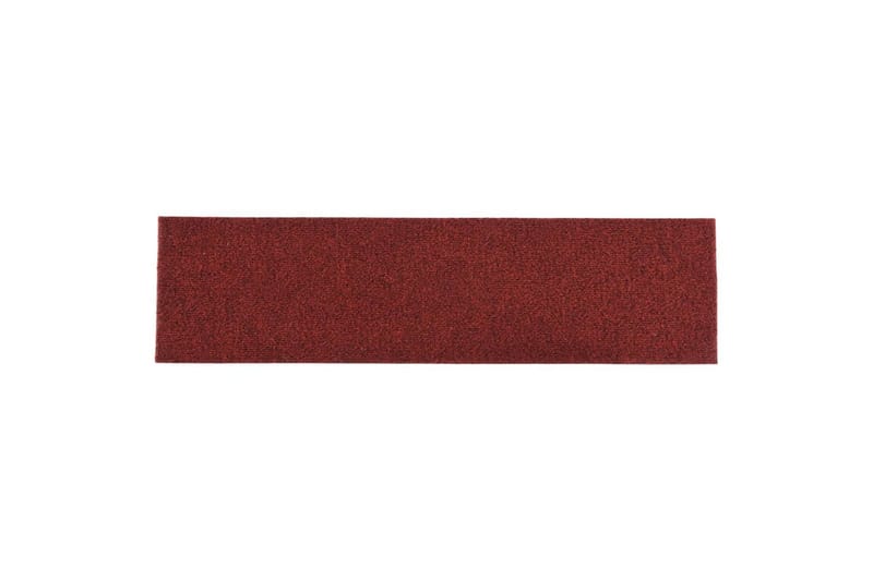 Itsekiinnittyvät porrasmatot suorakaide 15 kpl 76x20 cm - Punainen - Kodintekstiilit & matot - Matto - Erikoismatto - Porrasmatto