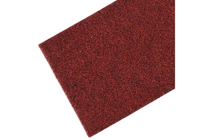 Itsekiinnittyvät porrasmatot suorakaide 15 kpl 76x20 cm - Punainen - Porrasmatto