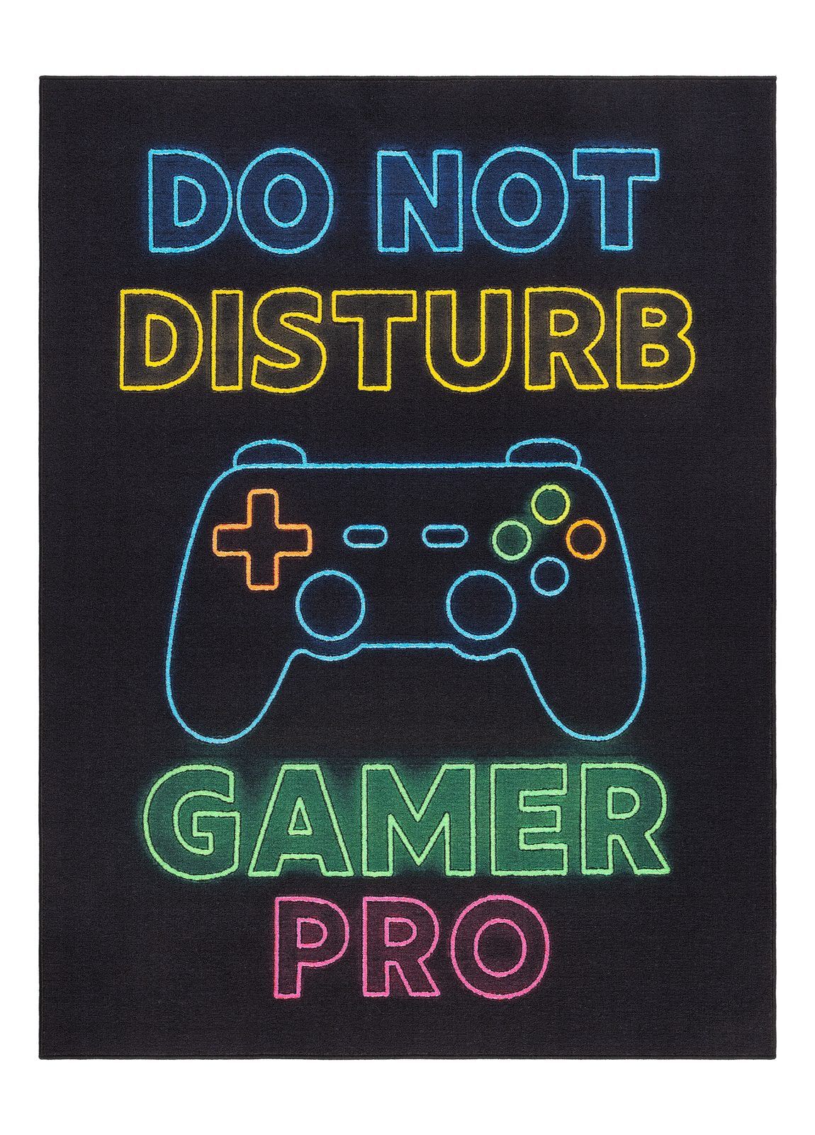 Konekudottu matto KM Home Play Gamer 120x160 Musta - musta