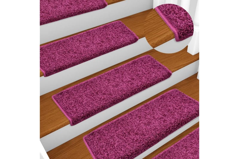 Porrasmatot 15 kpl 65x25 cm violetti - Purppura - Kodintekstiilit & matot - Matto - Erikoismatto - Porrasmatto
