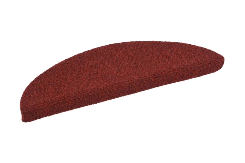 Itsekiinnittyvät porrasmatot 15kpl neulahuopa 54x16x4cm pun. - Punainen - Kodintekstiilit & matot - Matto - Erikoismatto - Porrasmatto