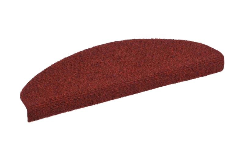 Itsekiinnittyvät porrasmatot 15kpl neulahuopa 65x21x4cm pun. - Punainen - Kodintekstiilit & matot - Matto - Erikoismatto - Porrasmatto