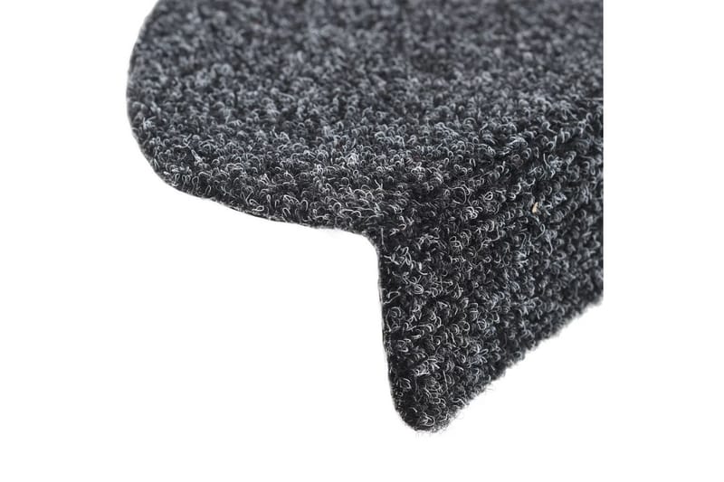 Itsekiinnittyvät porrasmatot 15kpl neulahuopa 65x21x4cm - Harmaa - Kodintekstiilit & matot - Matto - Erikoismatto - Porrasmatto