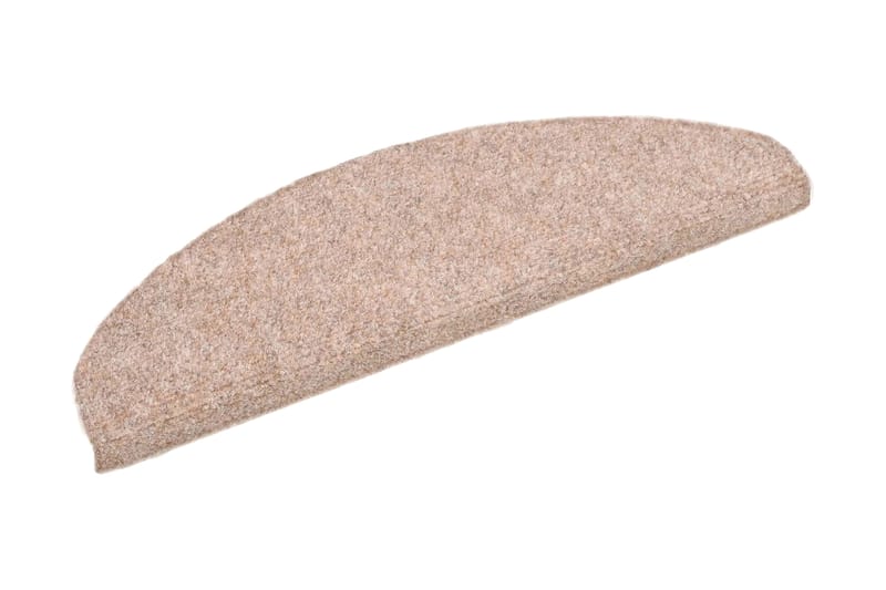 Itsekiinnittyvät porrasmatot 15kpl neulahuopa 65x21x4cm - Ruskea - Kodintekstiilit & matot - Matto - Erikoismatto - Porrasmatto
