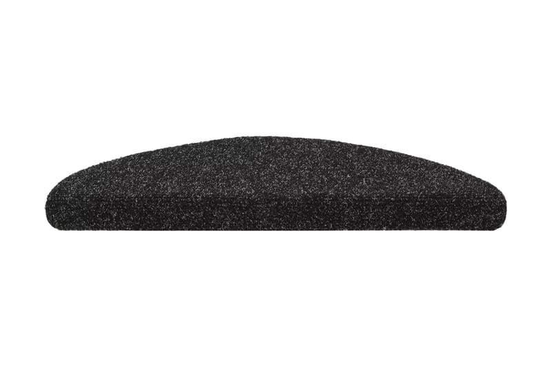 Itsekiinnittyvät porrasmatot 15kpl neulahuopa 54x16x4cm - Musta - Kodintekstiilit & matot - Matto - Erikoismatto - Porrasmatto