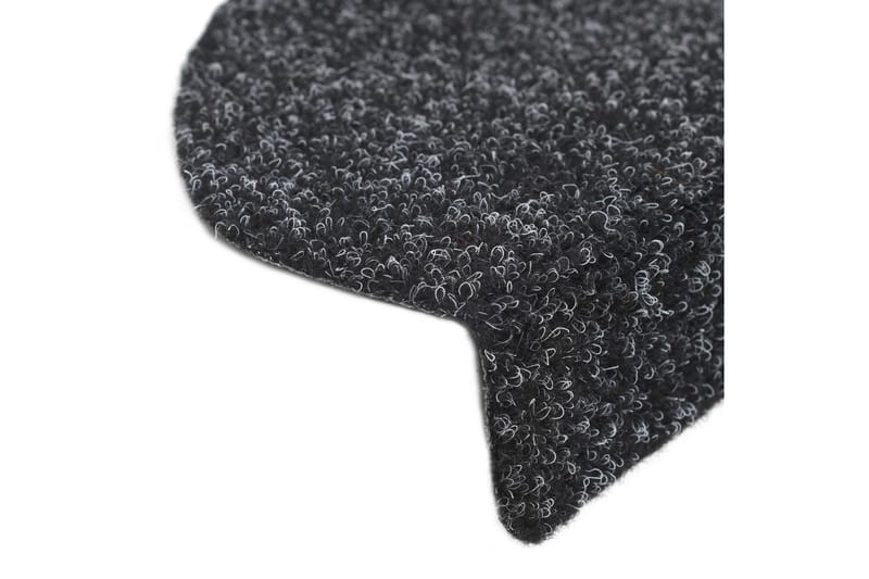 Itsekiinnittyvät porrasmatot 15kpl neulahuopa 65x21x4cm - Musta - Kodintekstiilit & matot - Matto - Erikoismatto - Porrasmatto