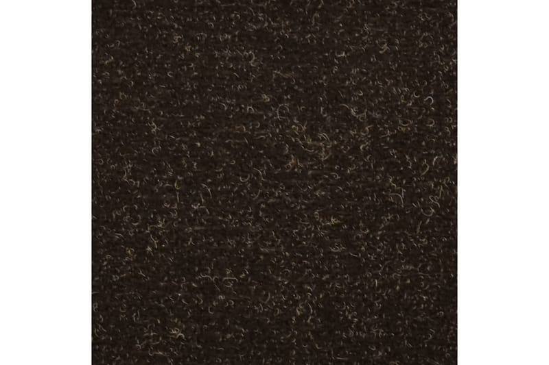 Itsekiinnittyvät porrasmatot 15 kpl tummanruskea 56x17x3 cm - Kodintekstiilit & matot - Matto - Erikoismatto - Porrasmatto
