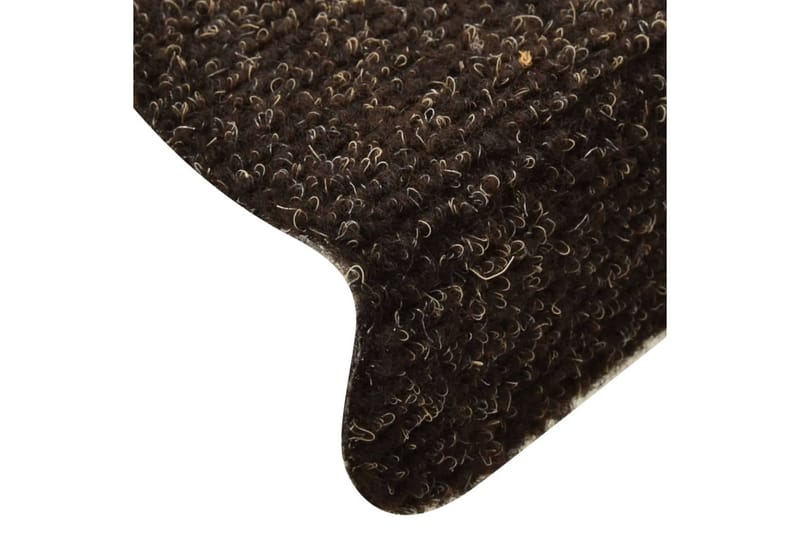 Itsekiinnittyvät porrasmatot 15 kpl tummanruskea 56x17x3 cm - Kodintekstiilit & matot - Matto - Erikoismatto - Porrasmatto