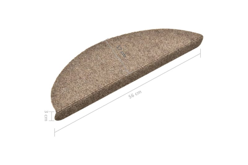 Itsekiinnittyvät porrasmatot 15 kpl kerma 56x17x3 cm - Kodintekstiilit & matot - Matto - Erikoismatto - Porrasmatto