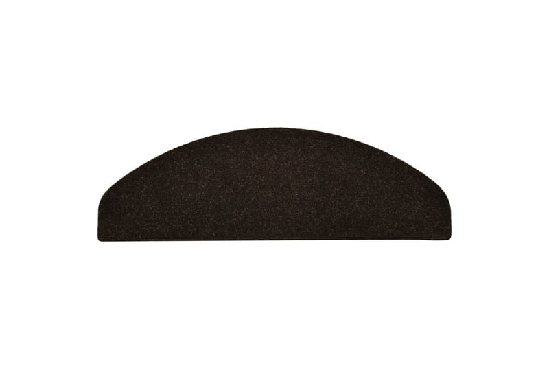 Itsekiinnittyvät porrasmatot 15 kpl tummanruskea 65x21x4 cm - Kodintekstiilit & matot - Matto - Erikoismatto - Porrasmatto