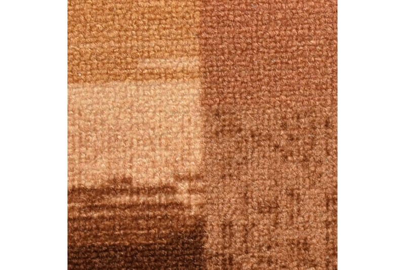 Itsekiinnittyvät porrasmatot 15 kpl ruskea 65x21x4 cm - Ruskea - Kodintekstiilit & matot - Matto - Erikoismatto - Porrasmatto