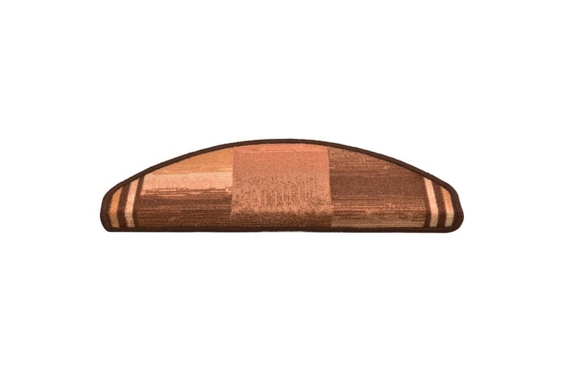 Itsekiinnittyvät porrasmatot 15 kpl ruskea 65x21x4 cm - Ruskea - Kodintekstiilit & matot - Matto - Erikoismatto - Porrasmatto