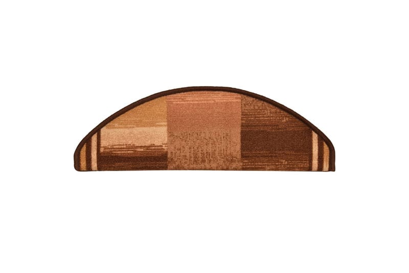 Itsekiinnittyvät porrasmatot 15 kpl ruskea 65x21x4 cm - Ruskea - Kodintekstiilit & matot - Matto - Erikoismatto - Porrasmatto