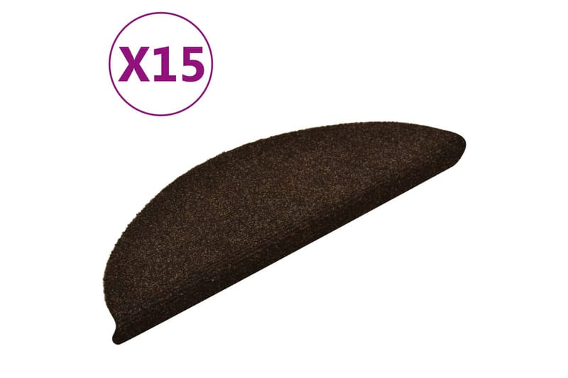 Itsekiinnittyvät porrasmatot 15 kpl 56x17x3cm neulahuopa - Kodintekstiilit & matot - Matto - Erikoismatto - Porrasmatto