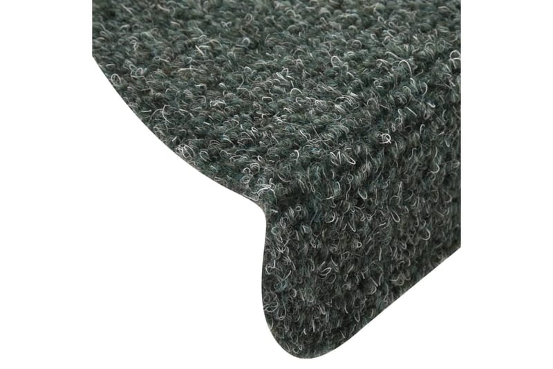 Itsekiinnittyvät porrasmatot 15 kpl vihreä 56x17x3 cm - Kodintekstiilit & matot - Matto - Erikoismatto - Porrasmatto
