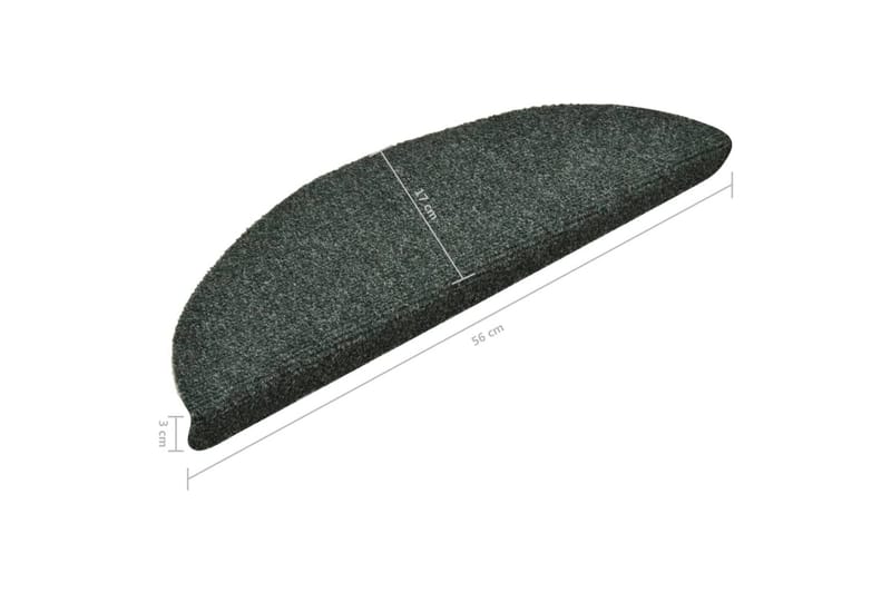 Itsekiinnittyvät porrasmatot 15 kpl vihreä 56x17x3 cm - Kodintekstiilit & matot - Matto - Erikoismatto - Porrasmatto