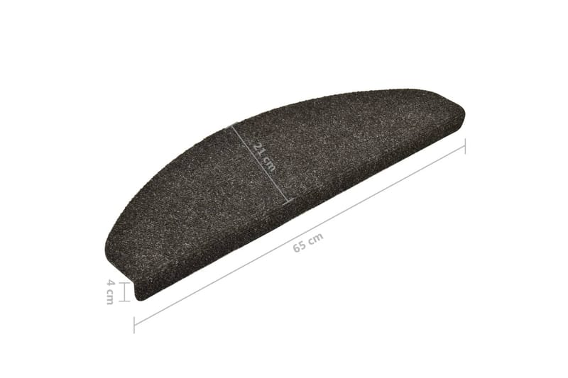 Itsekiinnittyvät porrasmatot 15 kpl vaaleanruskea 65x21x4 cm - Kodintekstiilit & matot - Matto - Erikoismatto - Porrasmatto