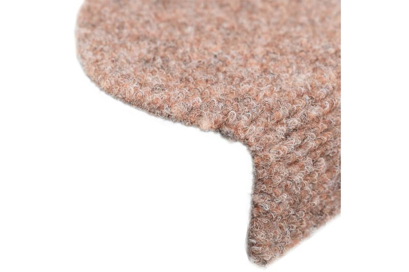 Itsekiinnittyvät porrasmatot 5 kpl ruskea 65x21x4cm - Ruskea - Kodintekstiilit & matot - Matto - Erikoismatto - Porrasmatto