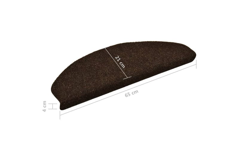Itsekiinnittyvät porrasmatot 5 kpl ruskea 65x21x4cm - Ruskea - Kodintekstiilit & matot - Matto - Erikoismatto - Porrasmatto