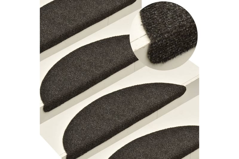 Itsekiinnittyvät porrasmatot 5 kpl vaaleanruskea 65x21x4 cm - Ruskea - Kodintekstiilit & matot - Matto - Erikoismatto - Porrasmatto