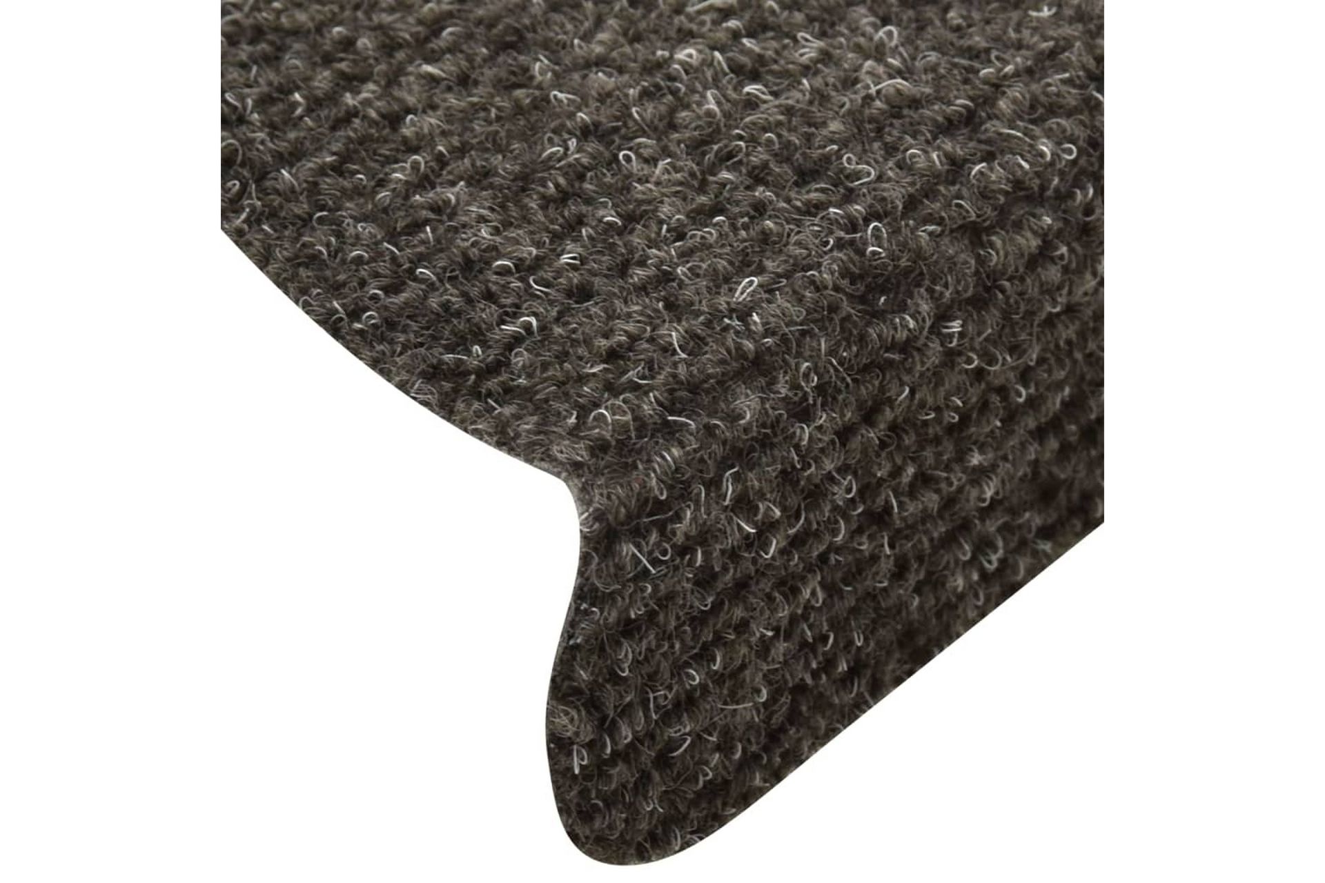 Itsekiinnittyvät porrasmatot 5 kpl vaaleanruskea 65x21x4 cm - Ruskea - Kodintekstiilit & matot - Matto - Erikoismatto - Porrasmatto