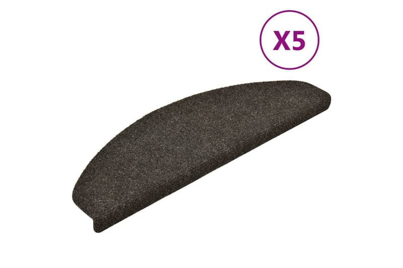 Itsekiinnittyvät porrasmatot 5 kpl vaaleanruskea 65x21x4 cm - Ruskea - Kodintekstiilit & matot - Matto - Erikoismatto - Porrasmatto