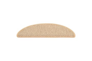 Itsekiinnittyvät porrasmatot sisaltyyli 15 kpl 56x20cm beige - Beige - Kodintekstiilit & matot - Matto - Erikoismatto - Porrasmatto