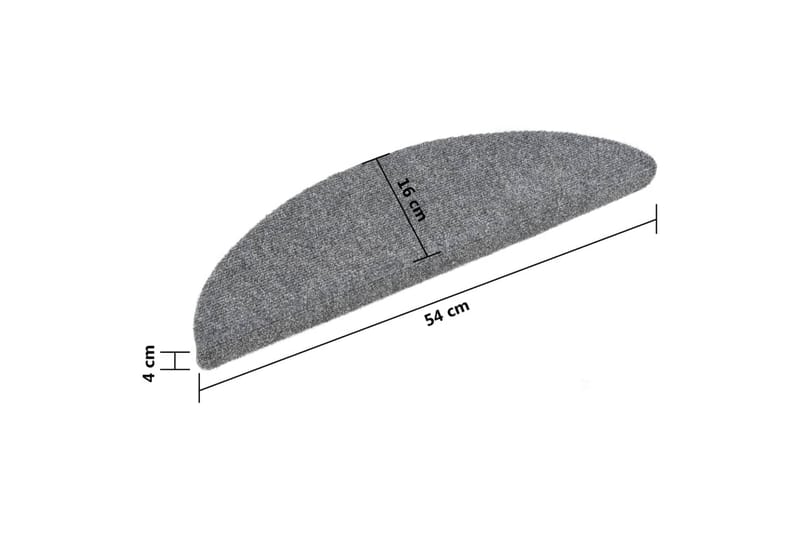 Itsekiinnittyvät porrasmatot 54x16x4 cm 5 kpl - Vaaleanharmaa - Kodintekstiilit & matot - Matto - Erikoismatto - Porrasmatto