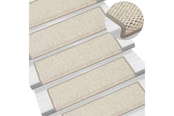 Itsekiinnittyvät porrasmatot sisaltyyli 15 kpl 65x25cm beige - Beige - Kodintekstiilit & matot - Matto - Erikoismatto - Porrasmatto