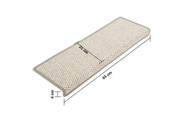 Itsekiinnittyvät porrasmatot sisaltyyli 15 kpl 65x25cm beige - Beige - Kodintekstiilit & matot - Matto - Erikoismatto - Porrasmatto