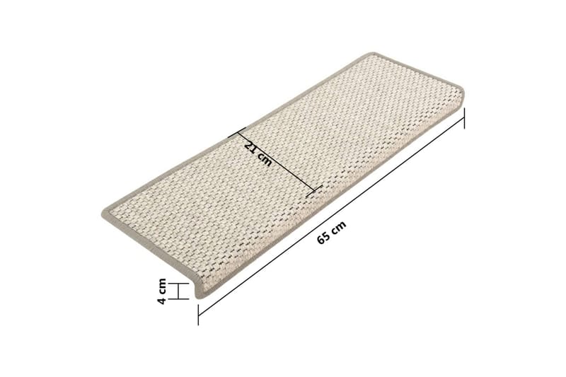 Itsekiinnittyvät porrasmatot sisaltyyli 15 kpl 65x25cm beige - Beige - Kodintekstiilit & matot - Matto - Erikoismatto - Porrasmatto
