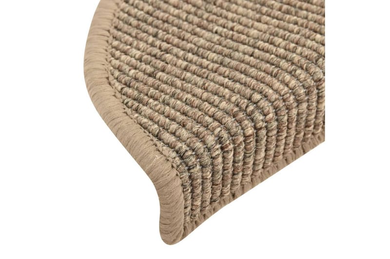 Itsekiinnittyvät porrasmatot 15 kpl 56x20 cm tumma beige - Kodintekstiilit & matot - Matto - Erikoismatto - Porrasmatto