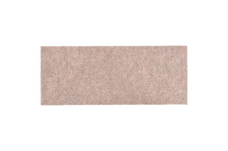 Itsekiinnittyvät porrasmatot suorakaide 15 kpl 60x25 cm - Ruskea - Kodintekstiilit & matot - Matto - Erikoismatto - Porrasmatto