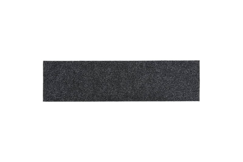 Itsekiinnittyvät porrasmatot suorakaide 15 kpl 76x20 cm - Harmaa - Kodintekstiilit & matot - Matto - Erikoismatto - Porrasmatto