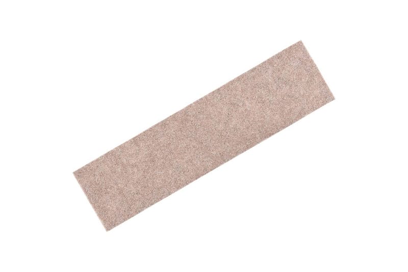 Itsekiinnittyvät porrasmatot suorakaide 15 kpl 76x20 cm - Ruskea - Kodintekstiilit & matot - Matto - Erikoismatto - Porrasmatto