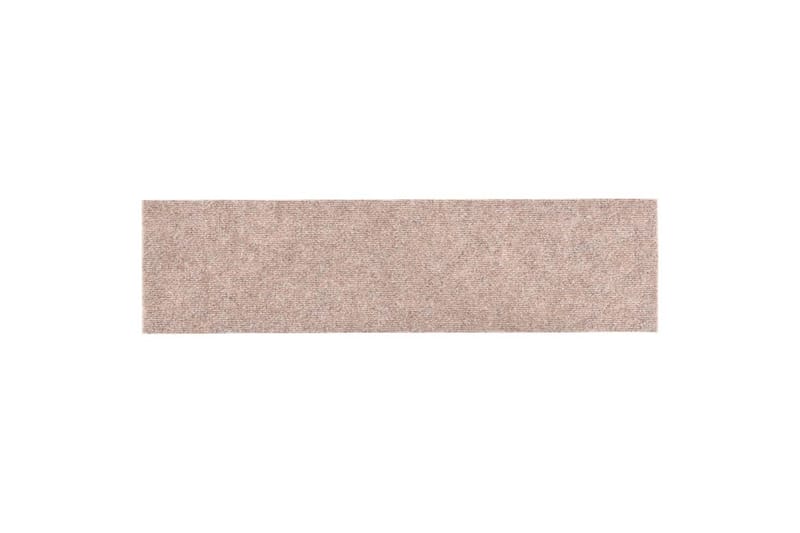 Itsekiinnittyvät porrasmatot suorakaide 15 kpl 76x20 cm - Ruskea - Kodintekstiilit & matot - Matto - Erikoismatto - Porrasmatto