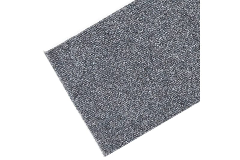 Itsekiinnittyvät porrasmatot suorakaide 15 kpl 76x20 cm - Harmaa - Kodintekstiilit & matot - Matto - Erikoismatto - Porrasmatto