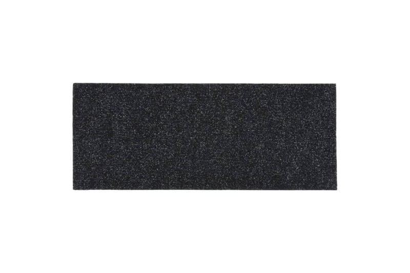 Itsekiinnittyvät porrasmatot suorakaide 15 kpl 60x25 cm - Musta - Kodintekstiilit & matot - Matto - Erikoismatto - Porrasmatto