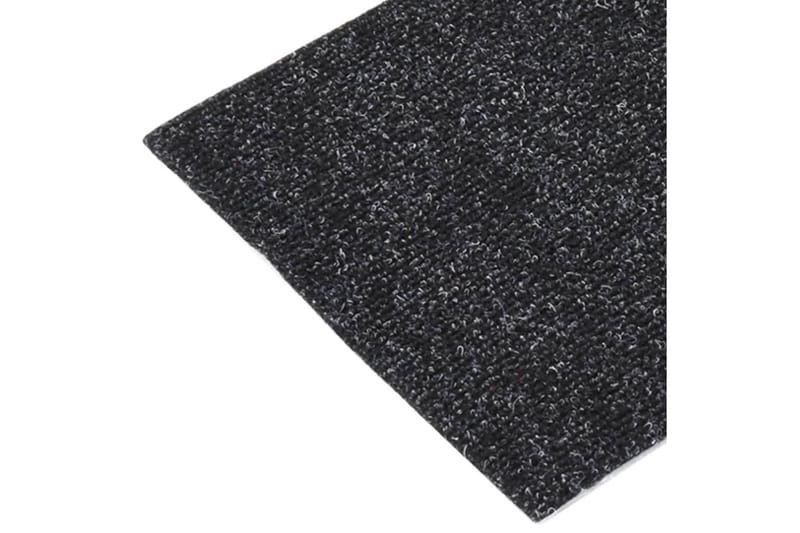 Itsekiinnittyvät porrasmatot suorakaide 15 kpl 60x25 cm - Musta - Kodintekstiilit & matot - Matto - Erikoismatto - Porrasmatto