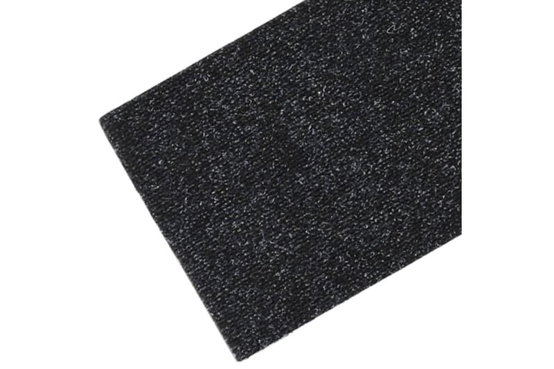 Itsekiinnittyvät porrasmatot suorakaide 15 kpl 76x20 cm - Musta - Kodintekstiilit & matot - Matto - Erikoismatto - Porrasmatto