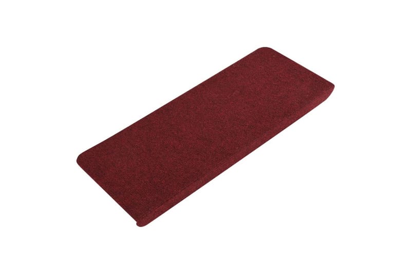 Itsekiinnittyvät porrasmatot 15 kpl 65x28 cm punainen - Punainen - Kodintekstiilit & matot - Matto - Erikoismatto - Porrasmatto