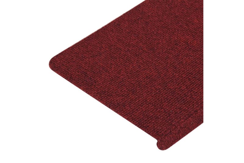 Itsekiinnittyvät porrasmatot 15 kpl 65x28 cm punainen - Punainen - Kodintekstiilit & matot - Matto - Erikoismatto - Porrasmatto