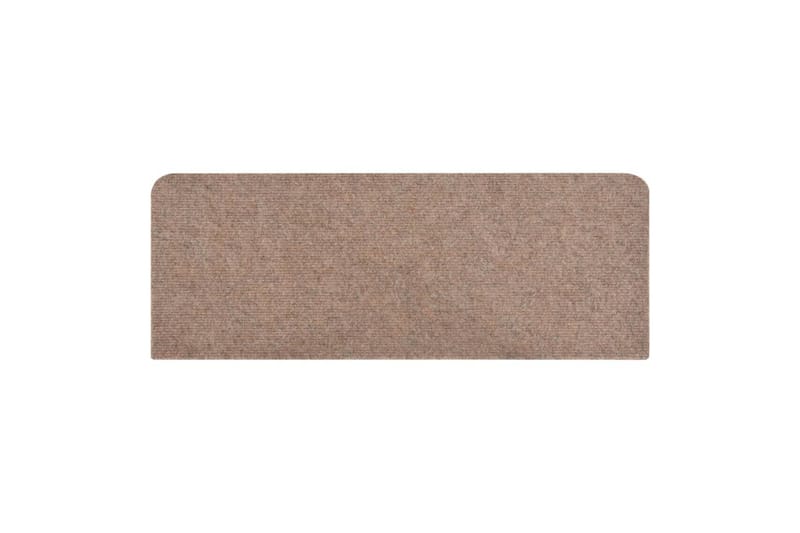 Itsekiinnittyvät porrasmatot 15 kpl 65x28 cm beige - Beige - Kodintekstiilit & matot - Matto - Erikoismatto - Porrasmatto